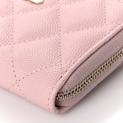 Chanel Caviar Quilted Zip Coin Purse Light Pink 9 of 10