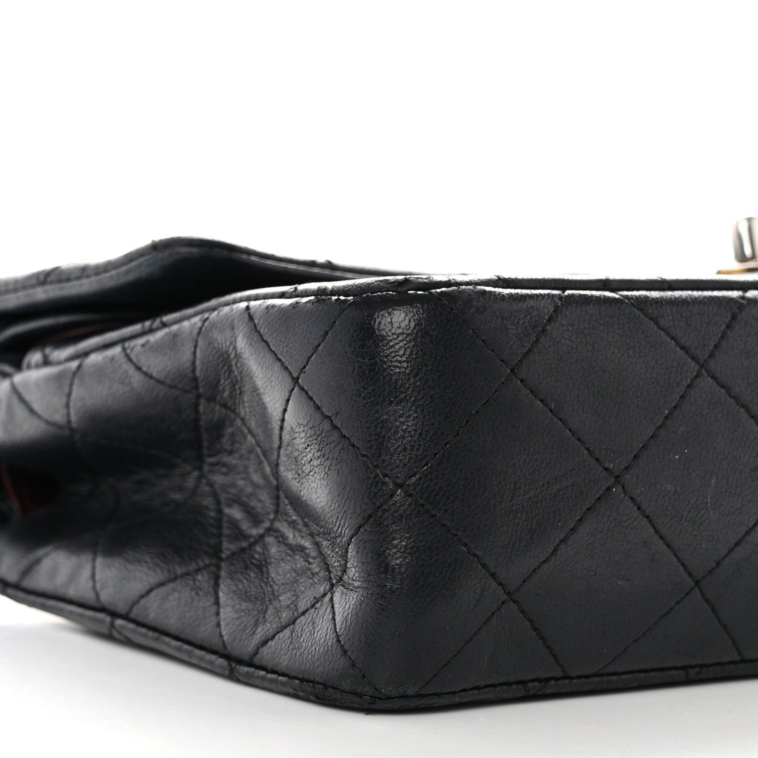Chanel Lambskin Quilted Medium Double Flap Black 10 of 14