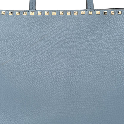 Valentino Garavani Grained Calfskin Rockstud Shoulder Tote Niagara 9 of 12
