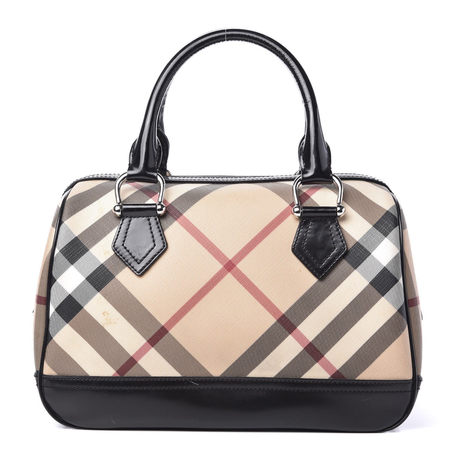 Burberry Nova Check Bowling Bag Black 1 of 9