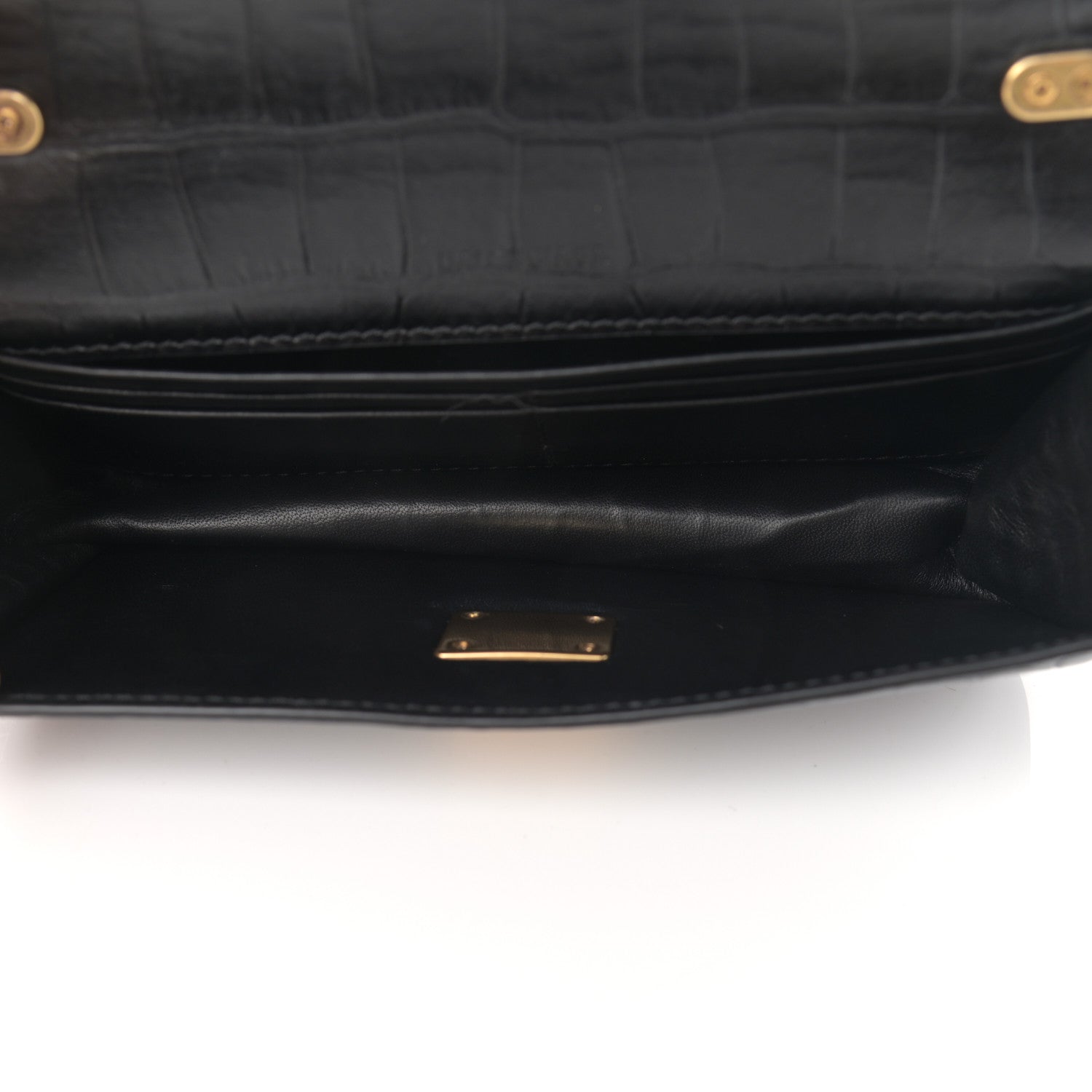 Balenciaga Extra Supple Calfskin Crocodile Embossed Gossip Chain Bag XS Black 5 of 11