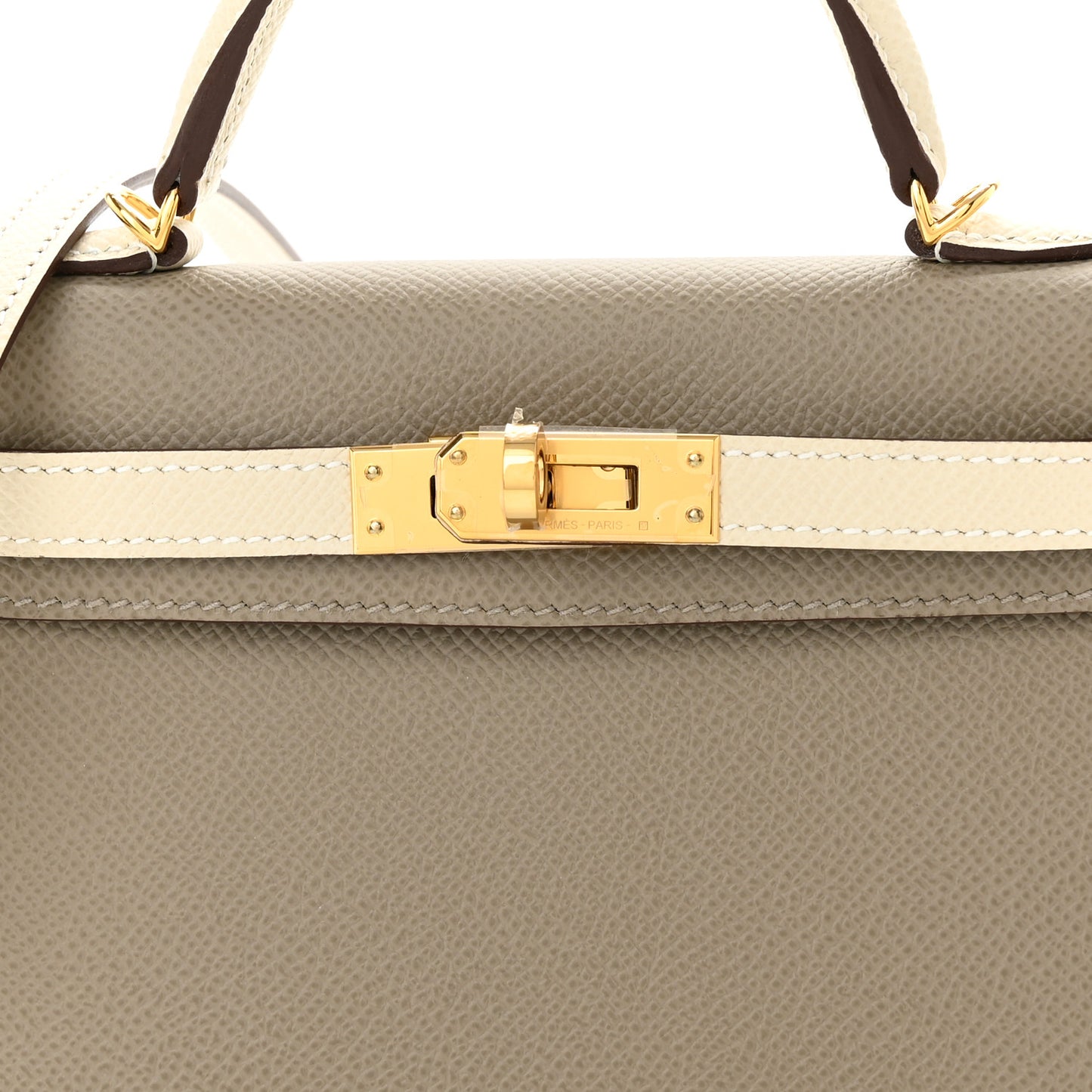 Epsom Mini Horseshoe Kelly Sellier 20 Gris Asphalte Craie