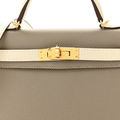 Hermes Epsom Mini Horseshoe Kelly Sellier 20 Gris Asphalte Craie 8 of 11