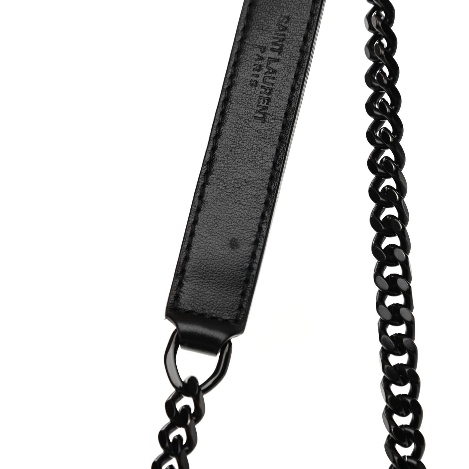 Saint Laurent Calfskin Y Quilted Monogram Monochrome Small Loulou Chain Satchel Black 13 of 15