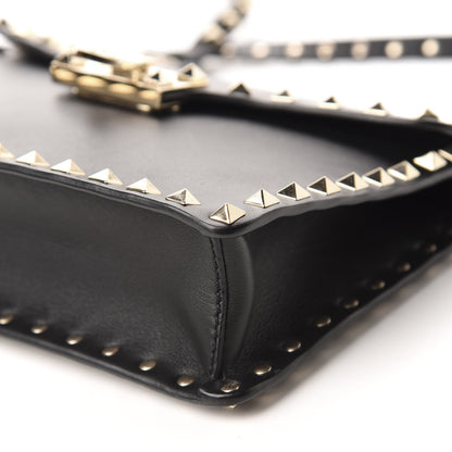 Valentino Garavani Calfskin Rockstud Crossbody Messenger Bag Black 7 of 11