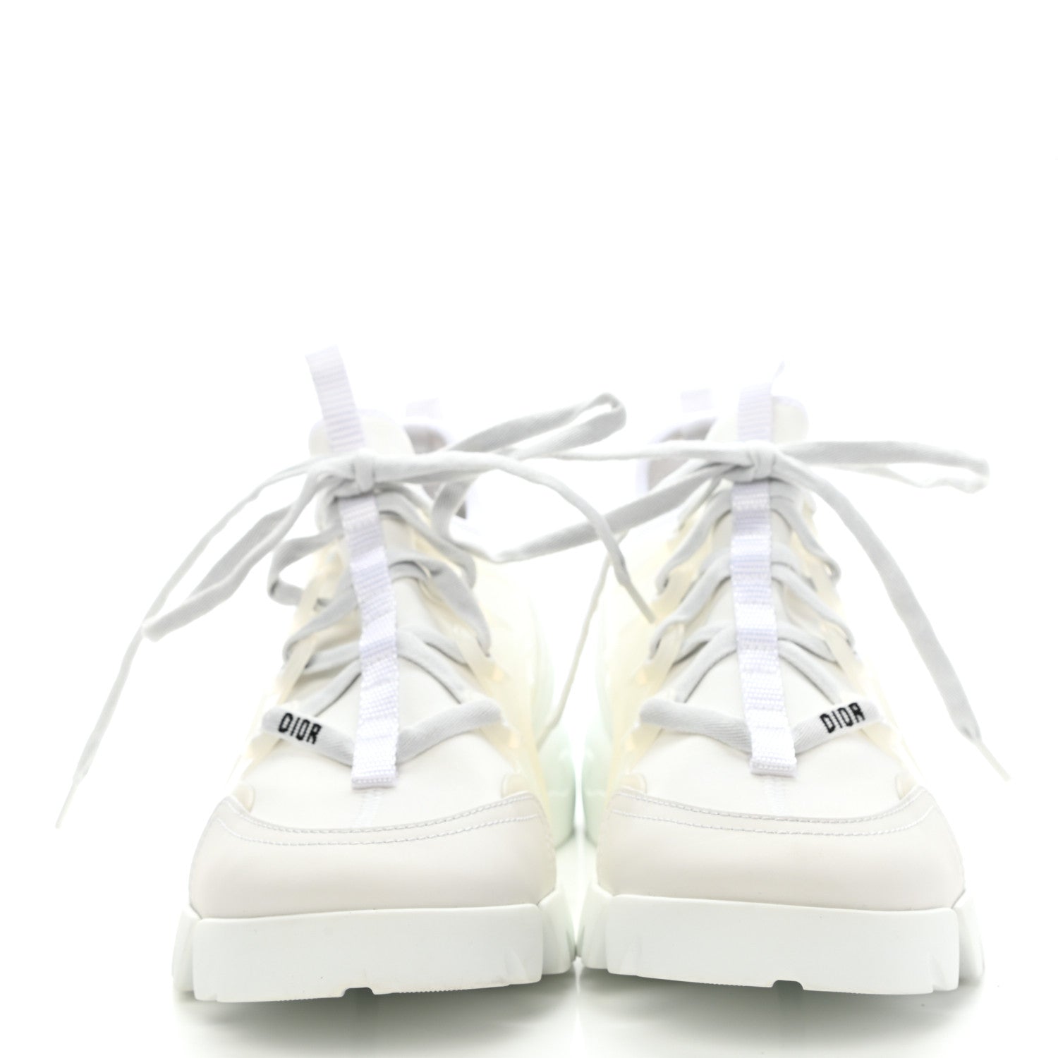 Christian Dior Technical Fabric Rubber Womens D-Connect Sneakers 38.5 White 2 of 9