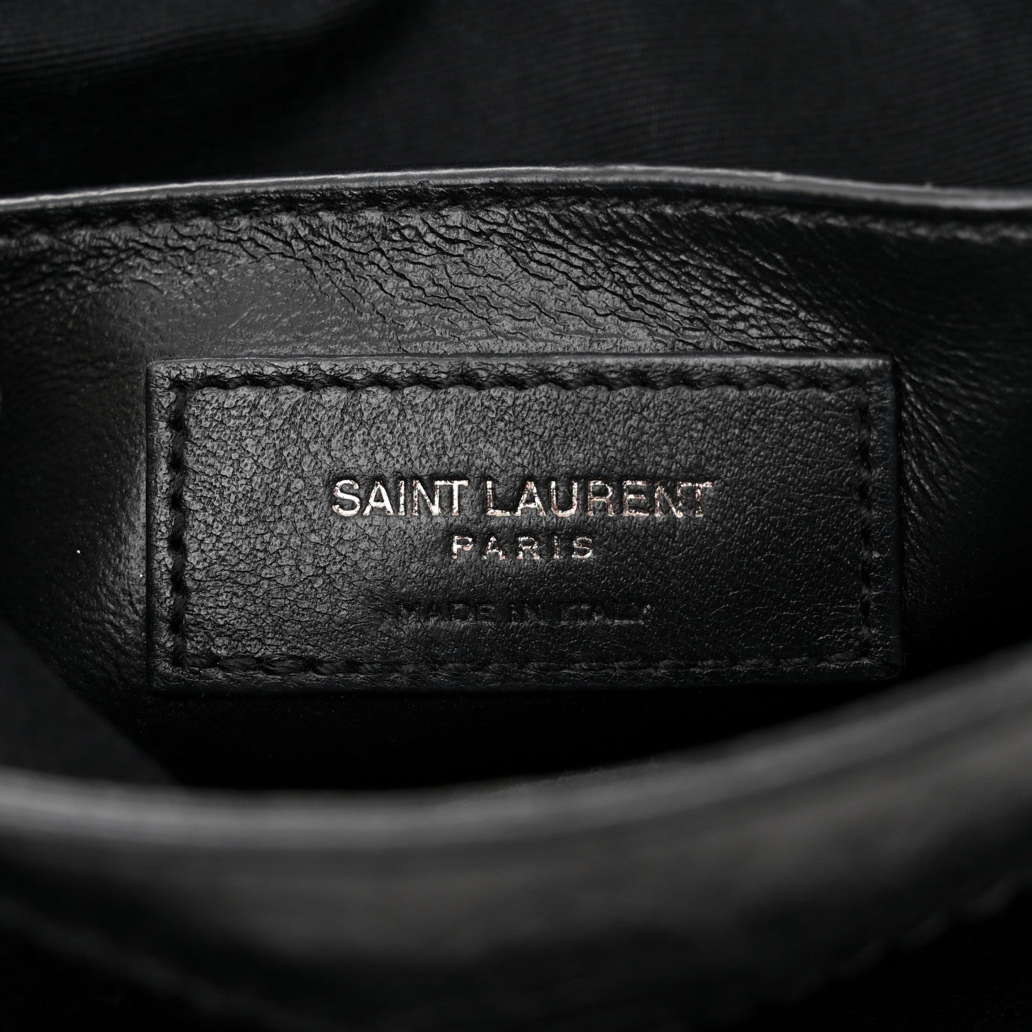 Saint Laurent Crinkled Calfskin Matelasse Monogram Baby Niki Chain Satchel Black 6 of 11
