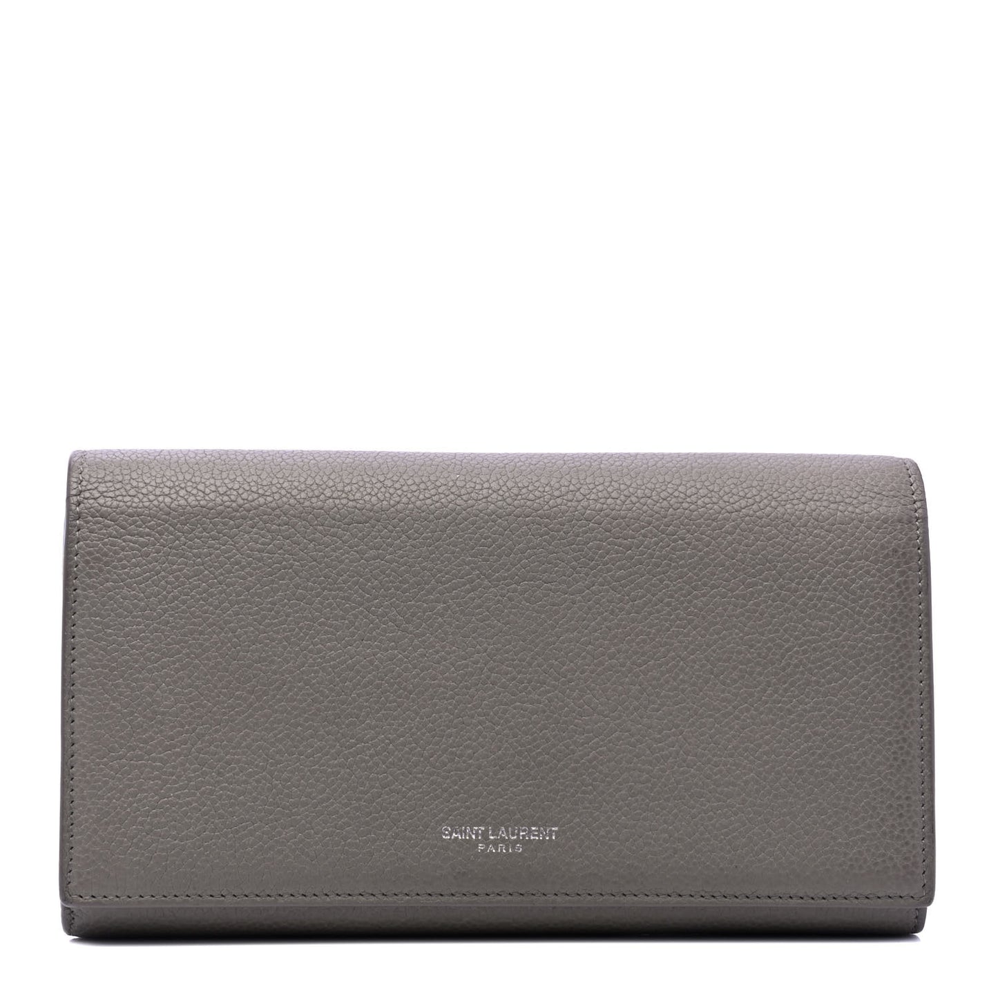Calfskin Classic Large Flap Wallet Grey