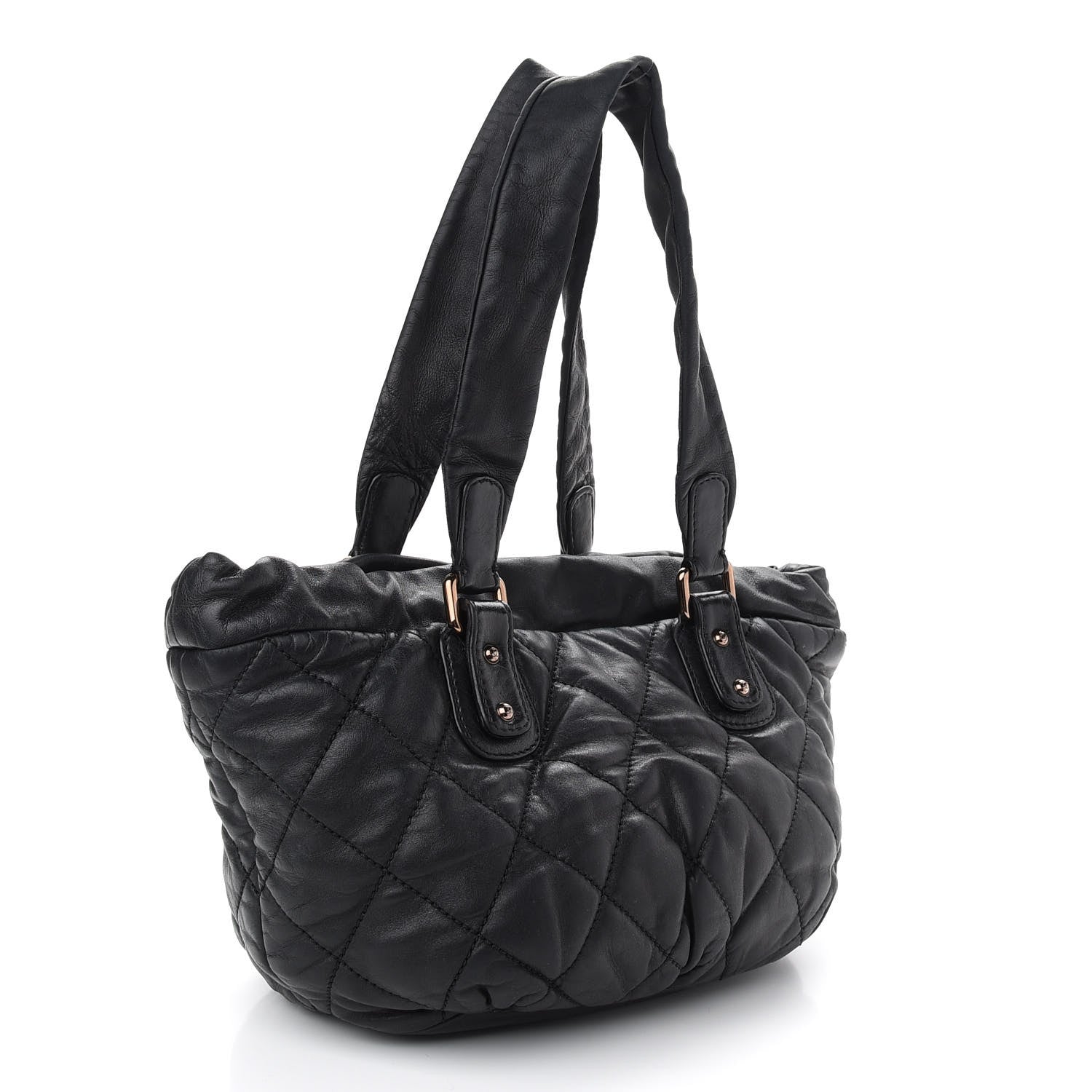 Chanel Lambskin Cloudy Bundle Tote Black 2 of 8