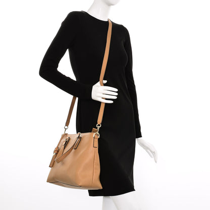 Gucci Calfskin Bamboo Tassel Top Handle Tote Whiskey 2 of 10
