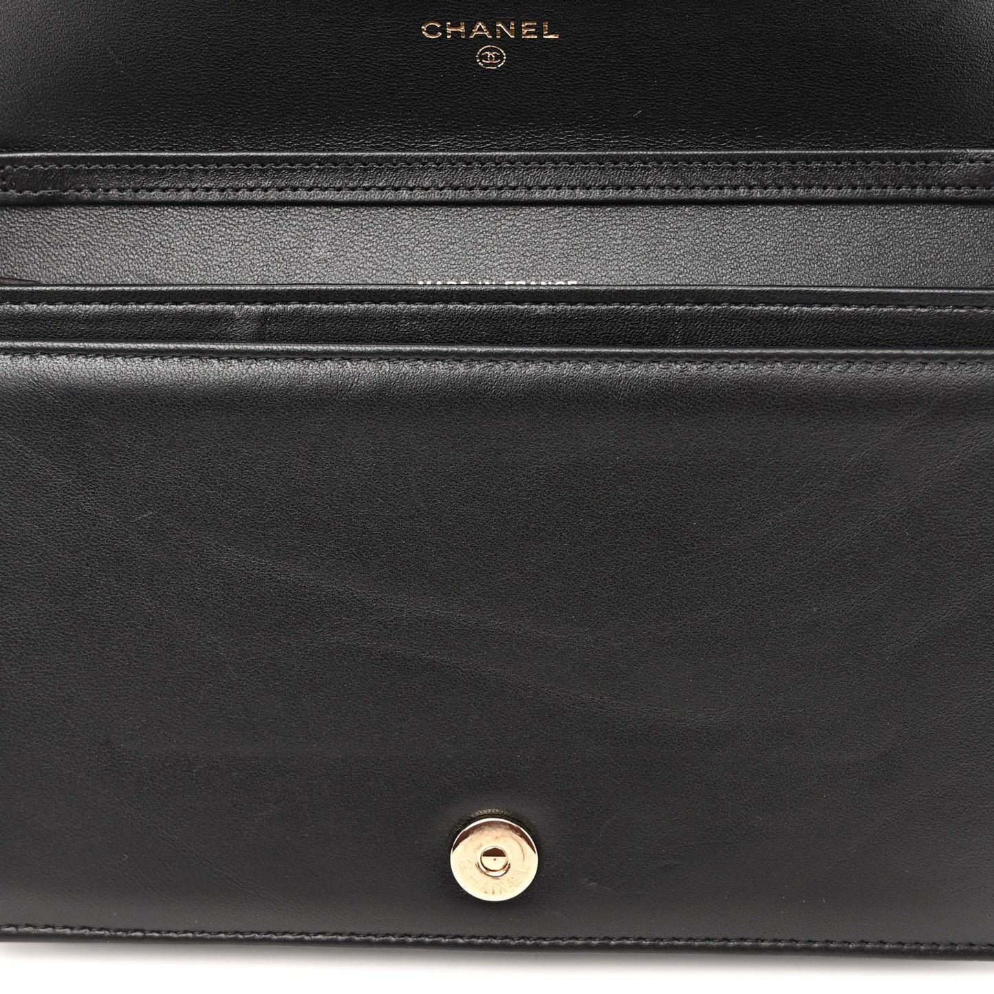 Lambskin Quilted Timeless CC Wallet On Chain WOC Black