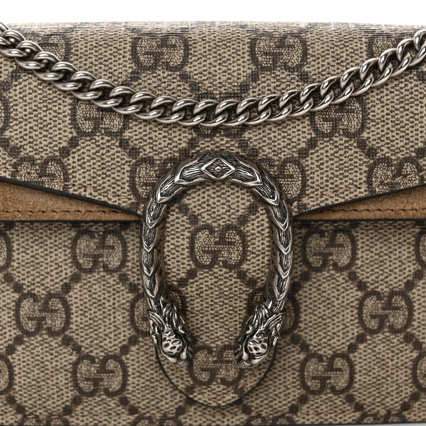 GG Supreme Monogram Super Mini Dionysus Shoulder Bag Taupe
