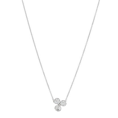 Tiffany Platinum Diamond .17ctw Small Paper Flowers Pendant Necklace 1 of 5