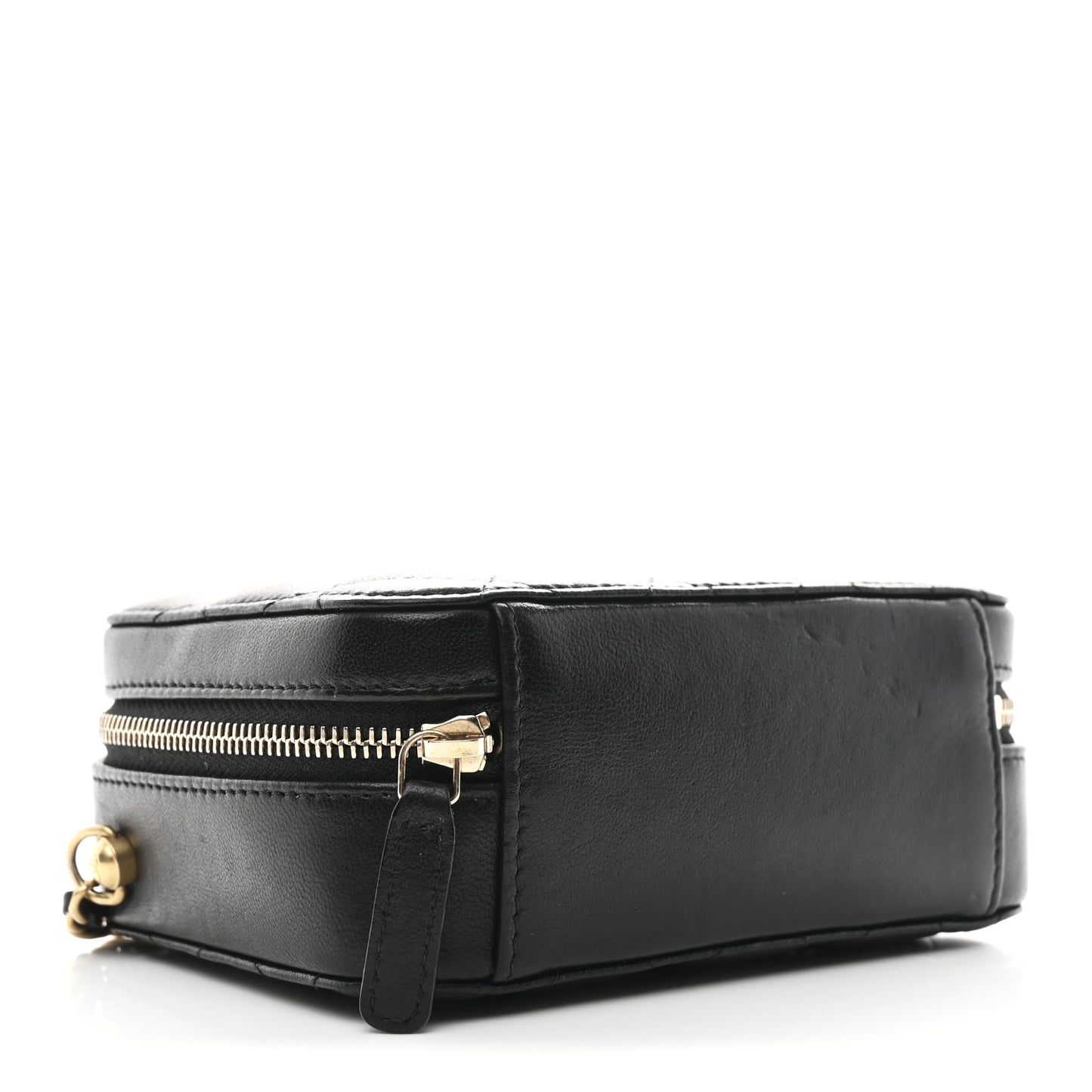 Lambskin Quilted CC Pearl Crush Camera Case Black