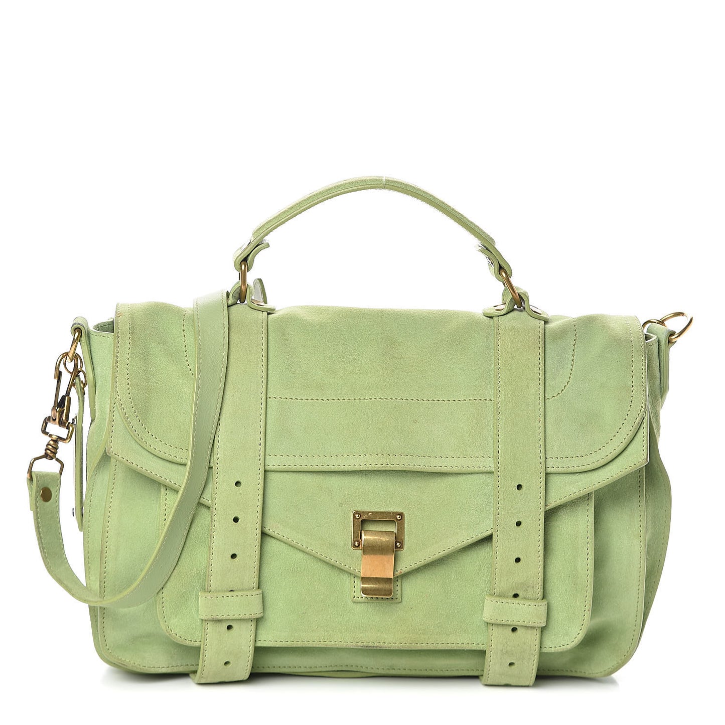 Suede Medium PS1 Satchel Grass