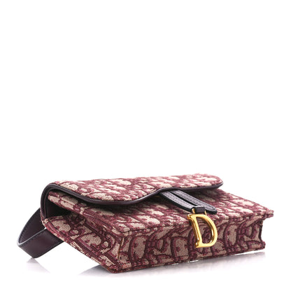 Christian Dior Oblique Saddle Belt Bag Bordeaux 4 of 11