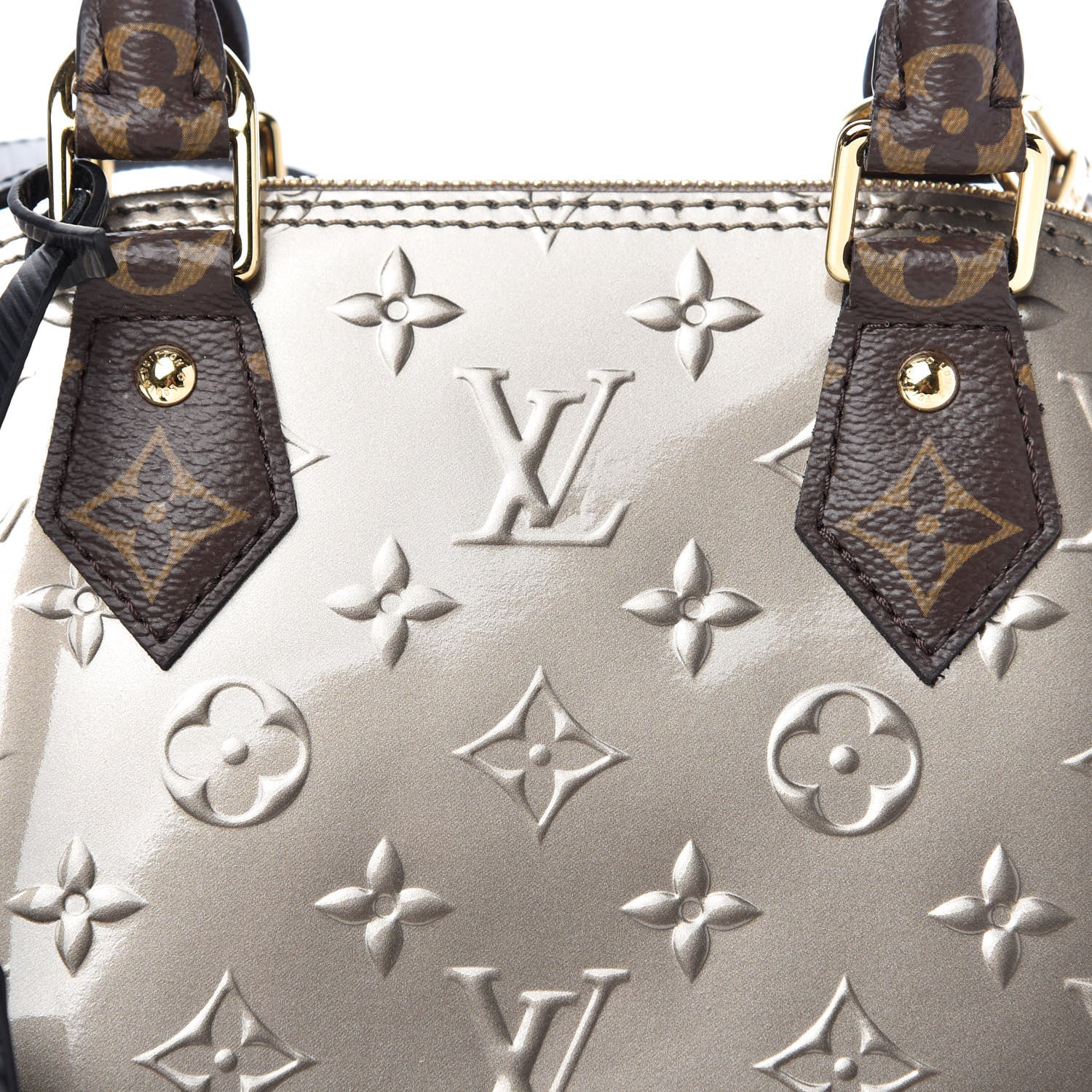 Louis Vuitton Vernis Epi Monogram Alma BB Champagne Metallise 9 of 9