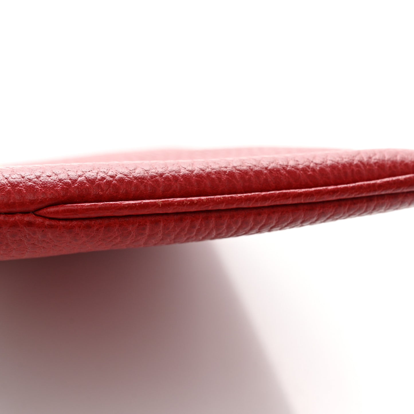 Dollar Calfskin Swing Wristlet Wallet Red