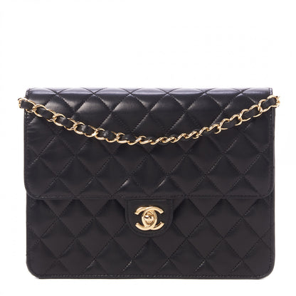 Chanel Lambskin Quilted Small Single Flap Black 1 of 10