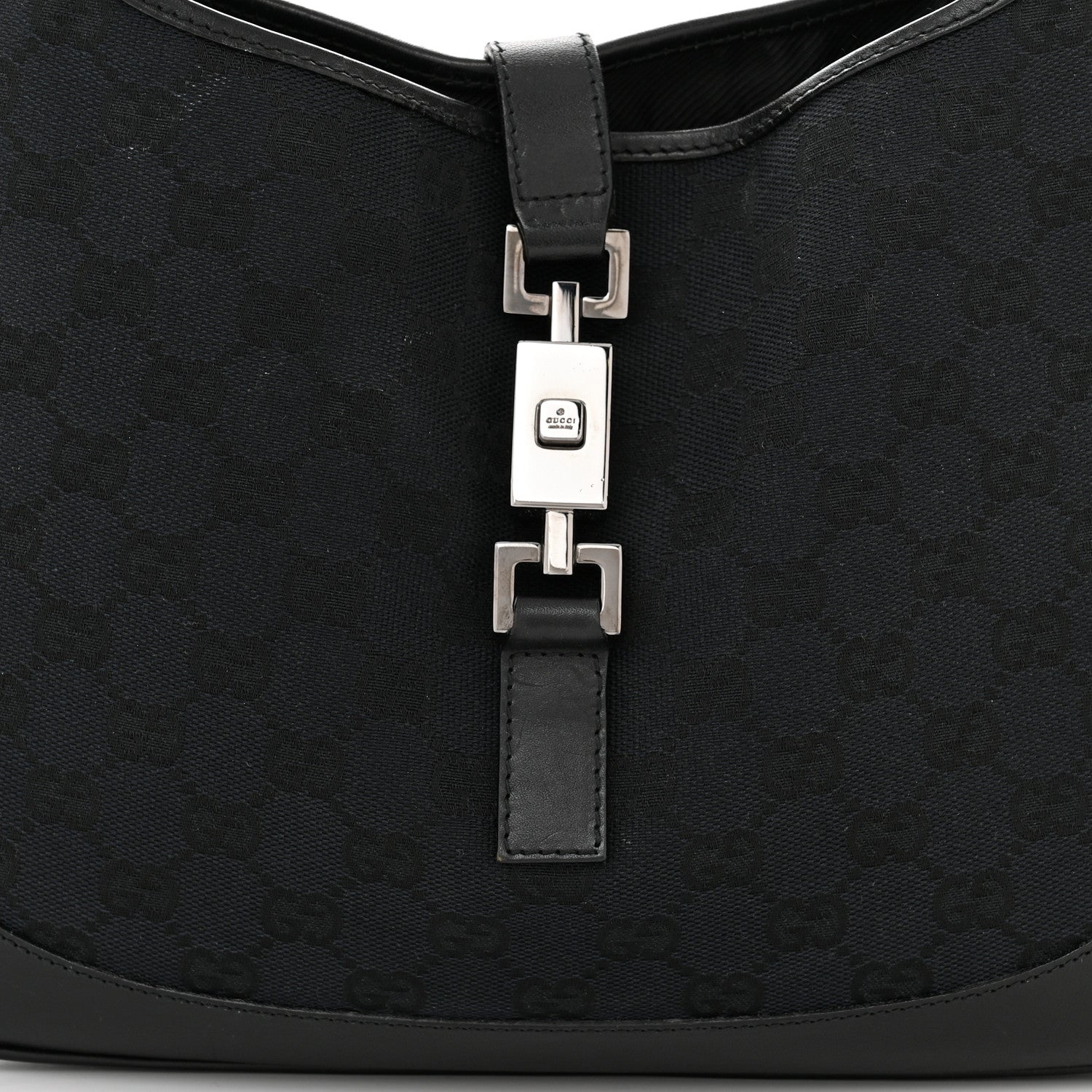 Gucci Monogram Small Jackie O Hobo Black 8 of 16