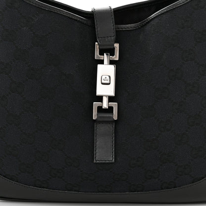 Gucci Monogram Small Jackie O Hobo Black 8 of 16