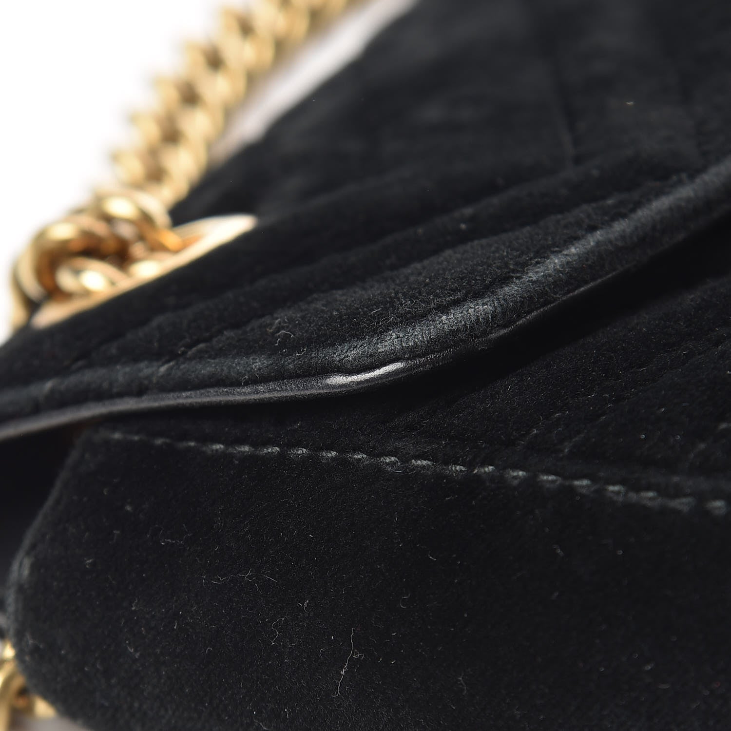Gucci Velvet Matelasse Mini GG Marmont Shoulder Bag Black 14 of 21