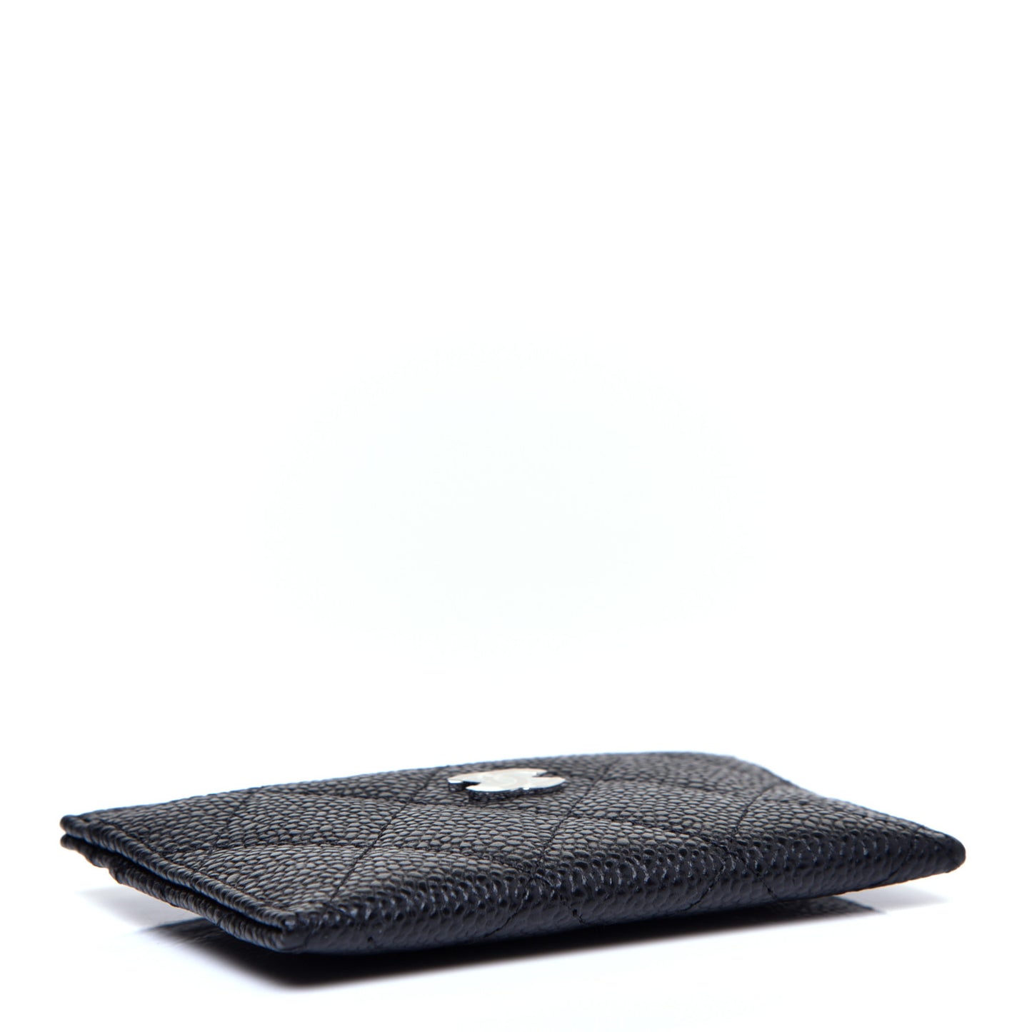 Caviar Quilted Card Holder Black