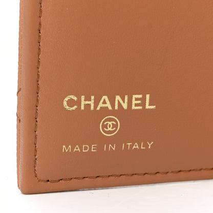 Chanel Caviar Quilted Passport Holder Dark Beige 6 of 7