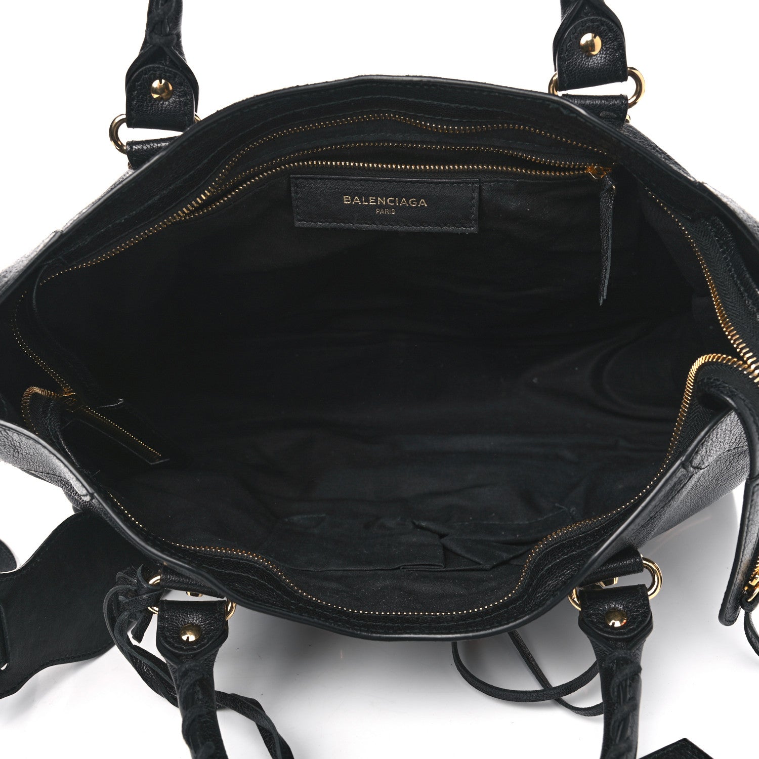 Balenciaga Chevre Gold Metallic Edge Hardware City Black 4 of 8