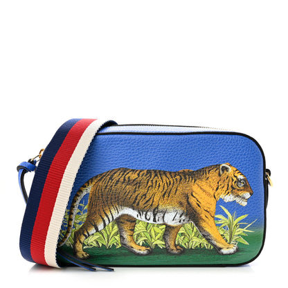 Gucci Calfskin Sylvie Tiger Print Camera Bag Multicolor Dark Sky 1 of 10