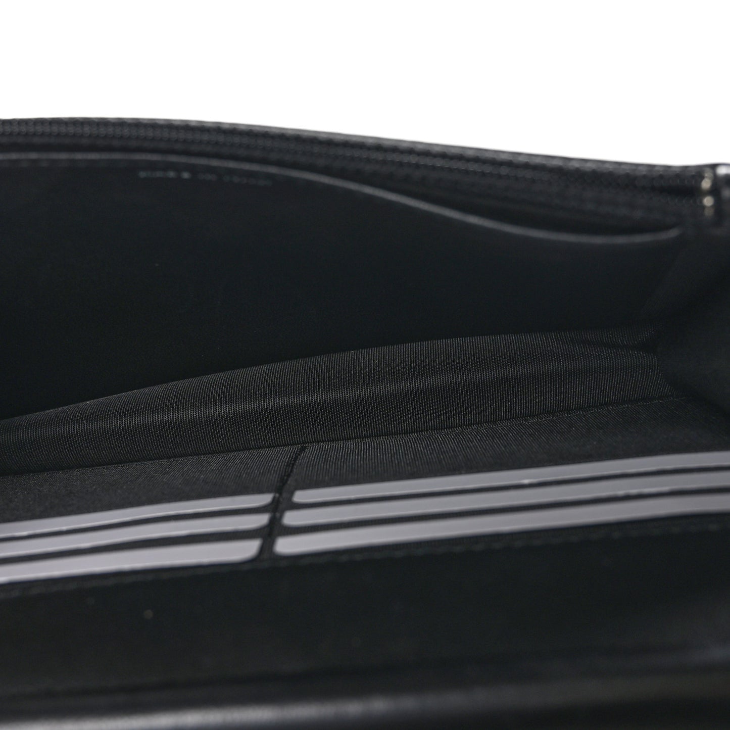 Lambskin Quilted Diamond CC Wallet On Chain WOC Black