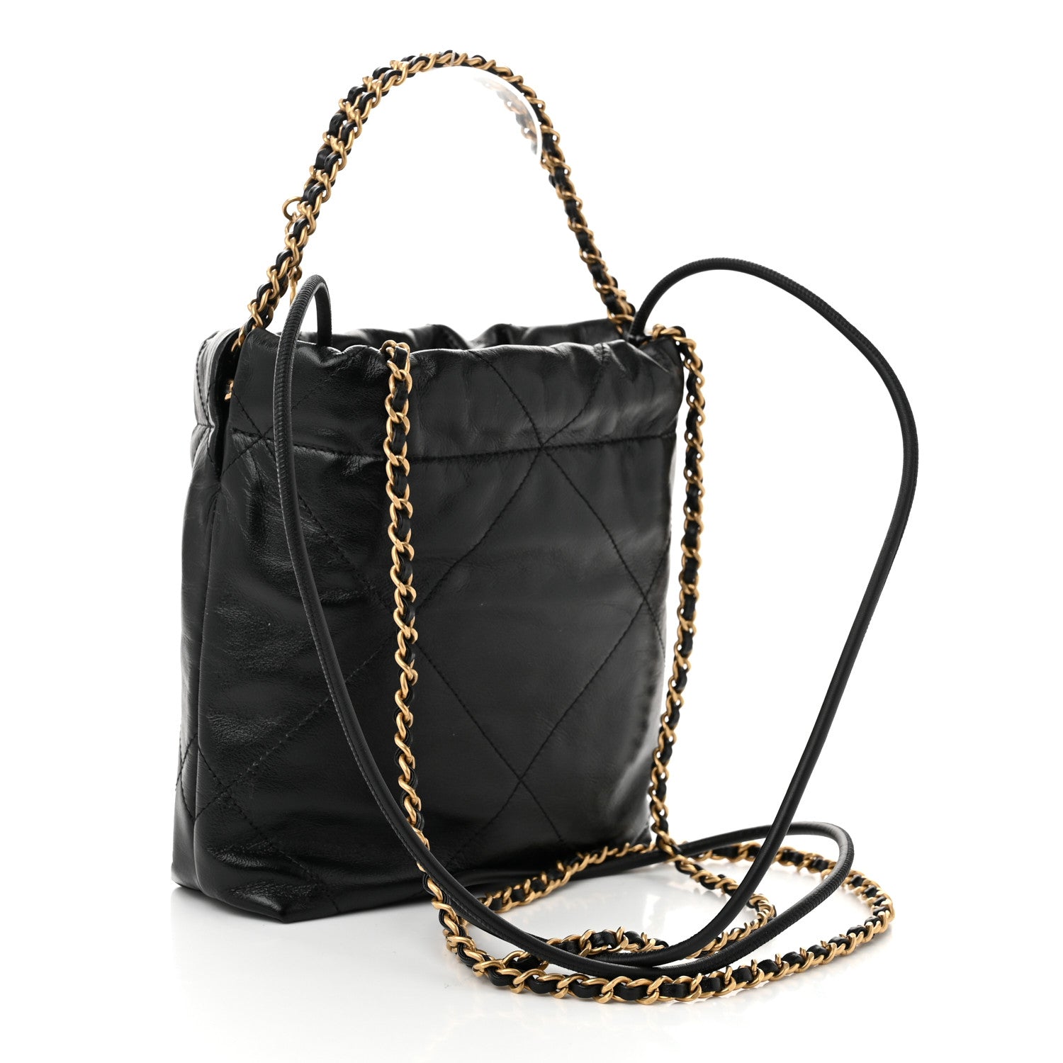 Chanel Shiny Calfskin Quilted Mini Chanel 22 Black 3 of 11
