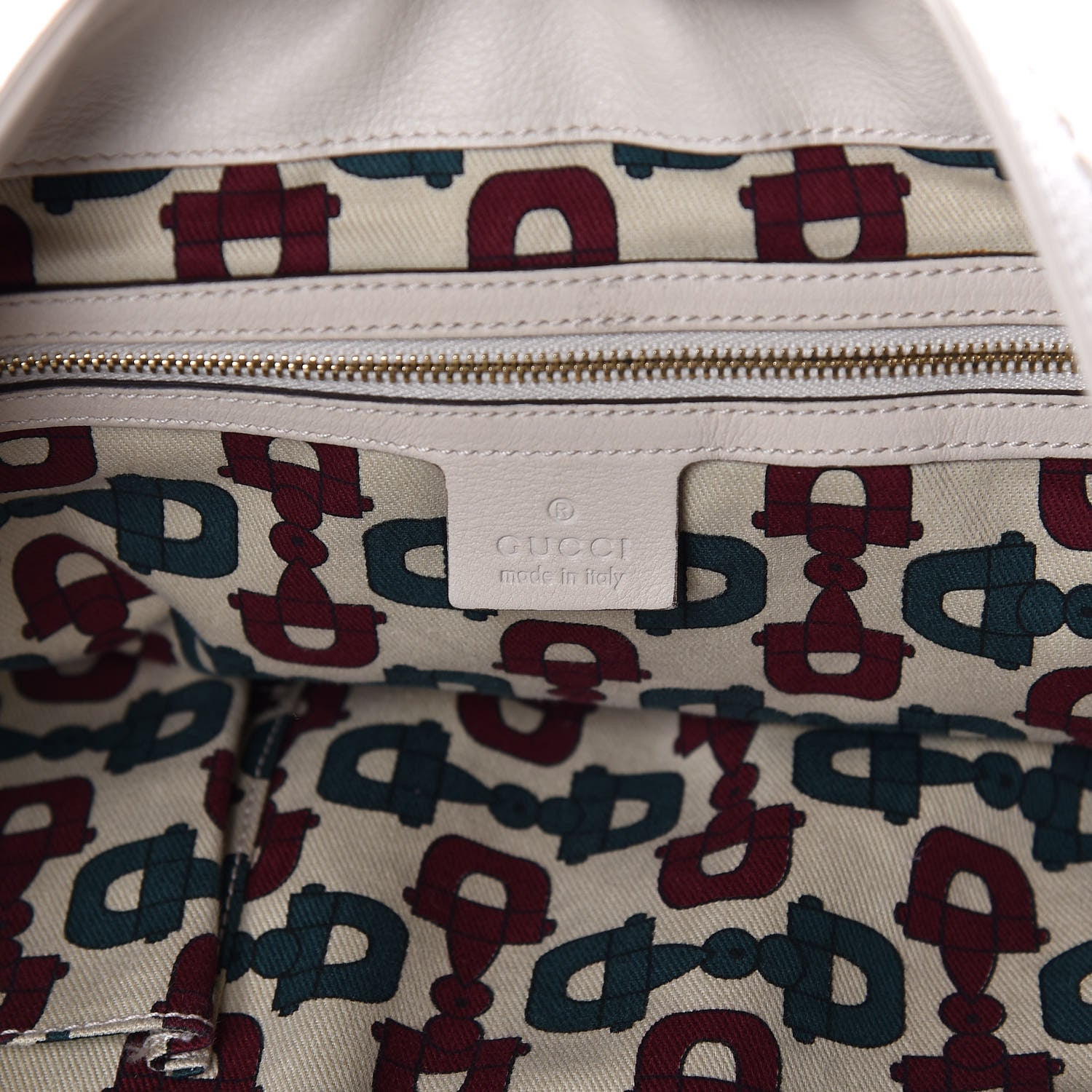 Gucci Calfskin Guccissima Trim Large Signoria Hobo Ivory 9 of 10