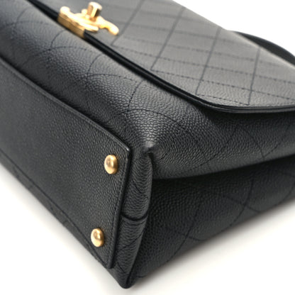 Chanel Grained Calfskin Stitched Flap Black 12 of 13