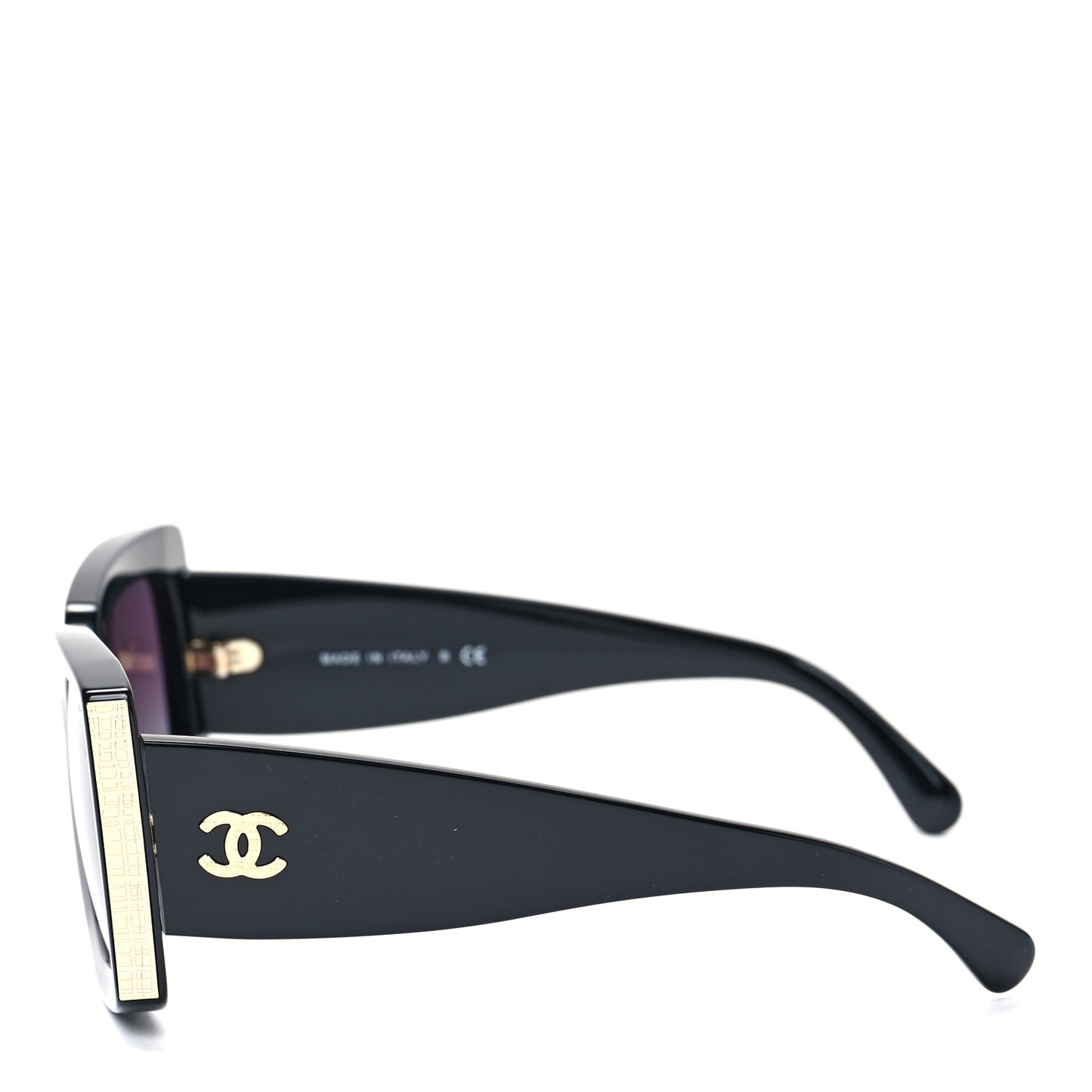 Acetate Rectangle Sunglasses 5435 Black