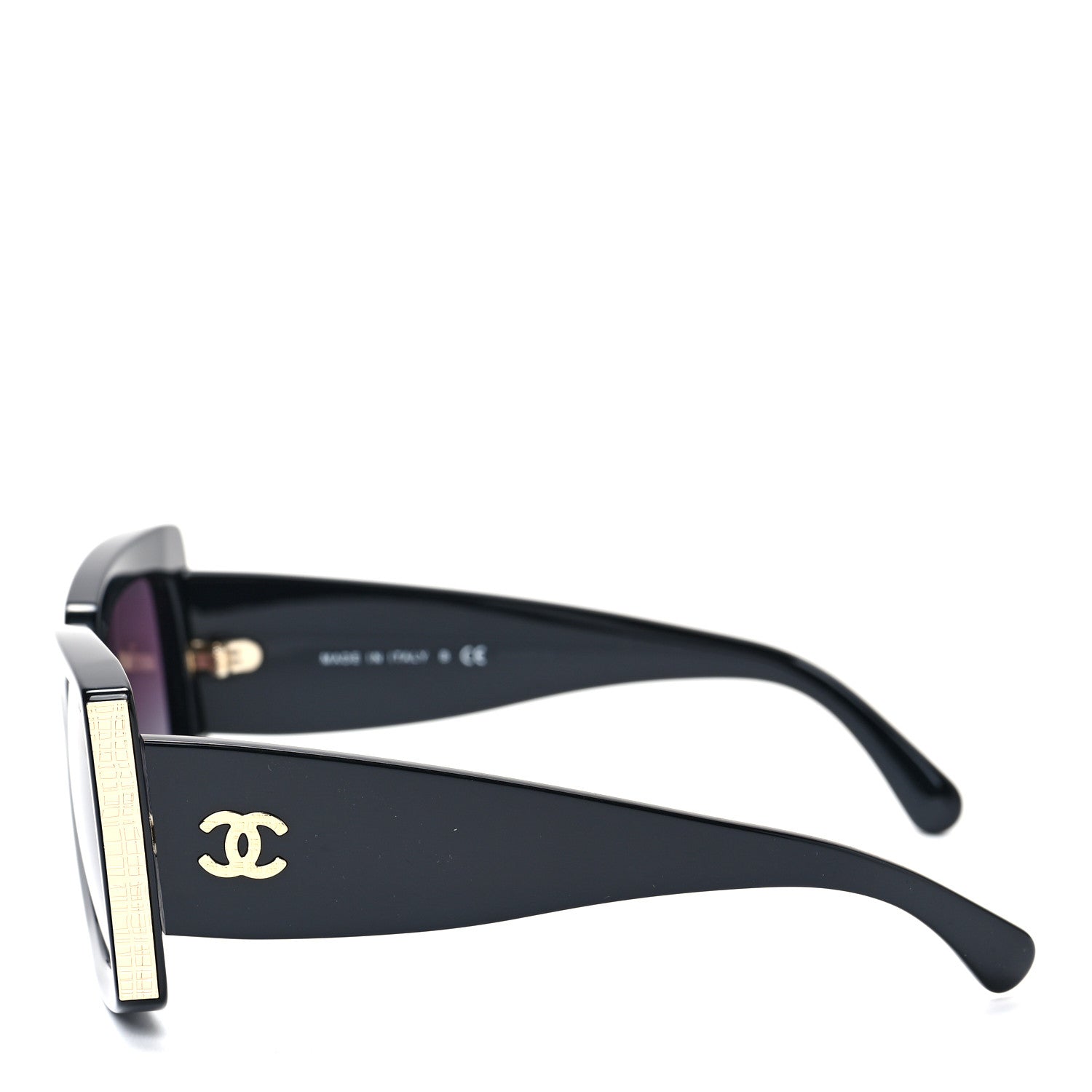 Chanel Acetate Rectangle Sunglasses 5435 Black 3 of 6