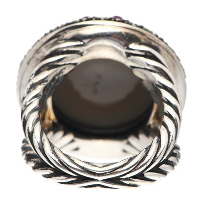David Yurman Sterling Silver Diamond Ruby Moonstone Midnight Melange Cocktail Ring 52 6 4 of 6
