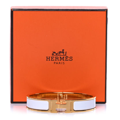 Hermes Enamel Narrow Clic Clac H Bracelet GM White 6 of 6