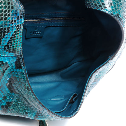 Gucci Python Medium Jackie Shoulder Hobo Malachite Green 5 of 8