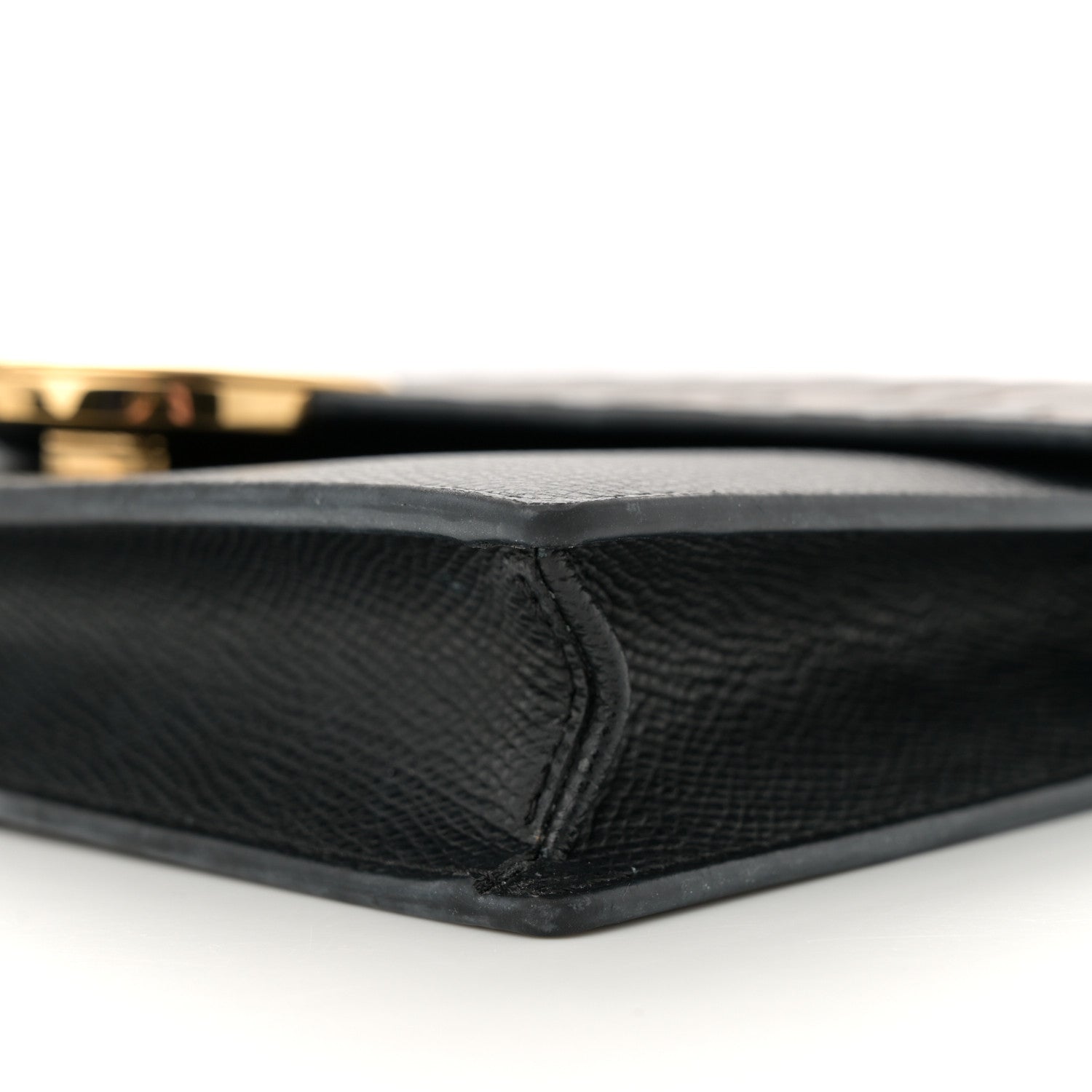 Fendi Vitello Cruise F is Fendi Bi-Color FF 1974 Embossed Medium Envelope Wallet On Chain Black Maya 9 of 11