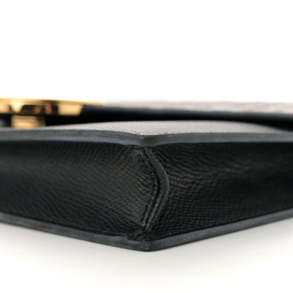 Fendi Vitello Cruise F is Fendi Bi-Color FF 1974 Embossed Medium Envelope Wallet On Chain Black Maya 9 of 11