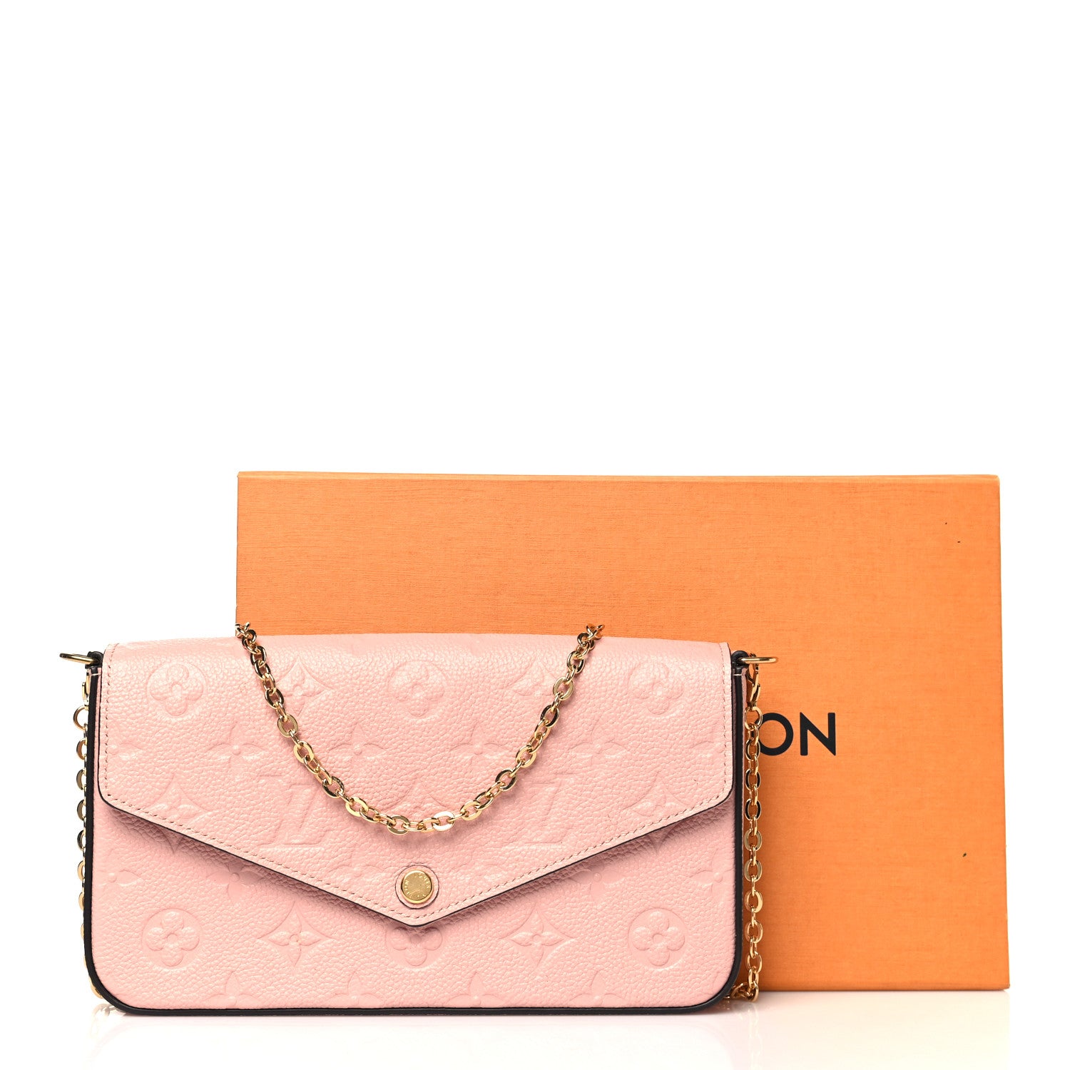 Louis Vuitton Empreinte Pochette Felicie Chain Wallet Rose Poudre 10 of 10