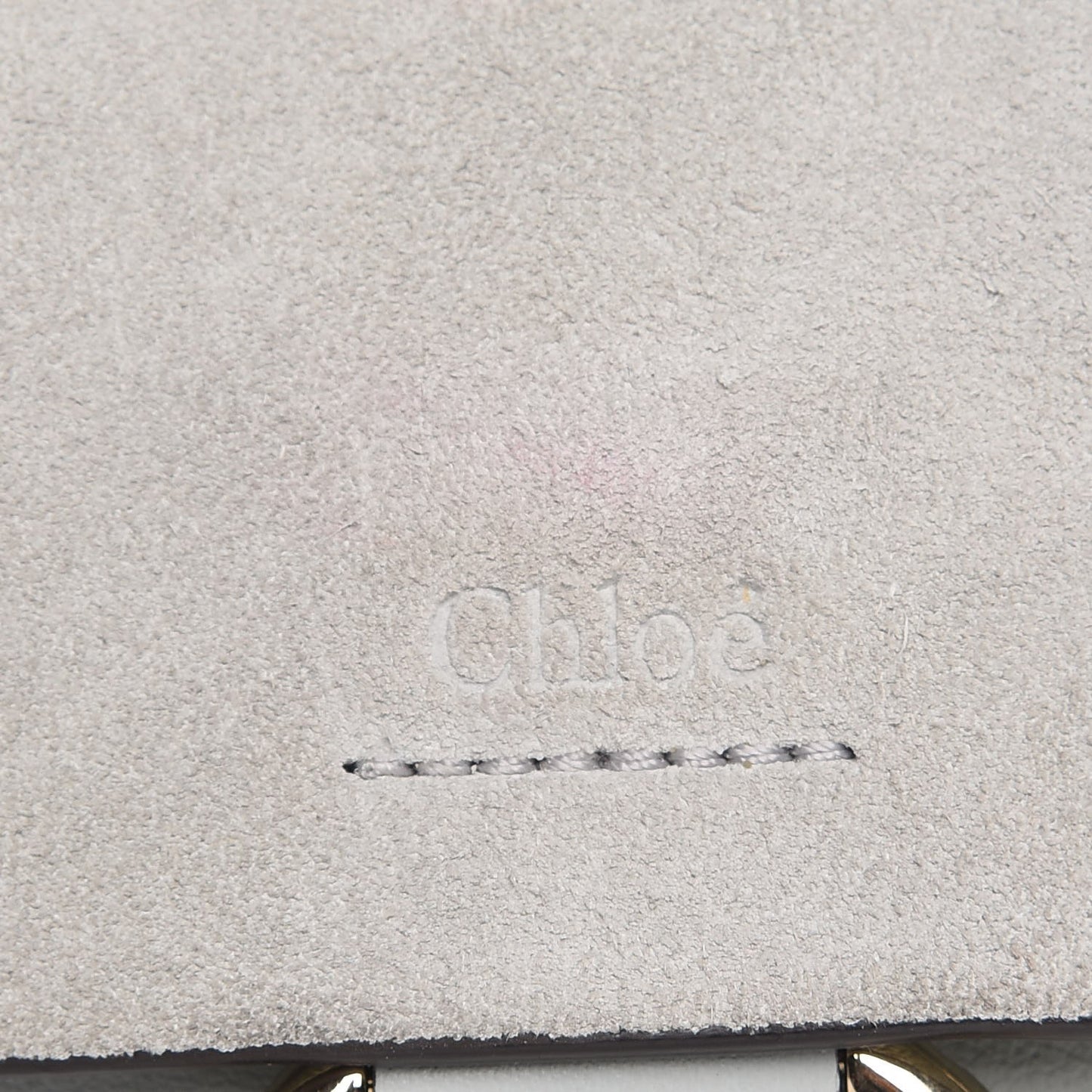 Suede Calfskin Mini Faye Bracelet Bag Airy Grey