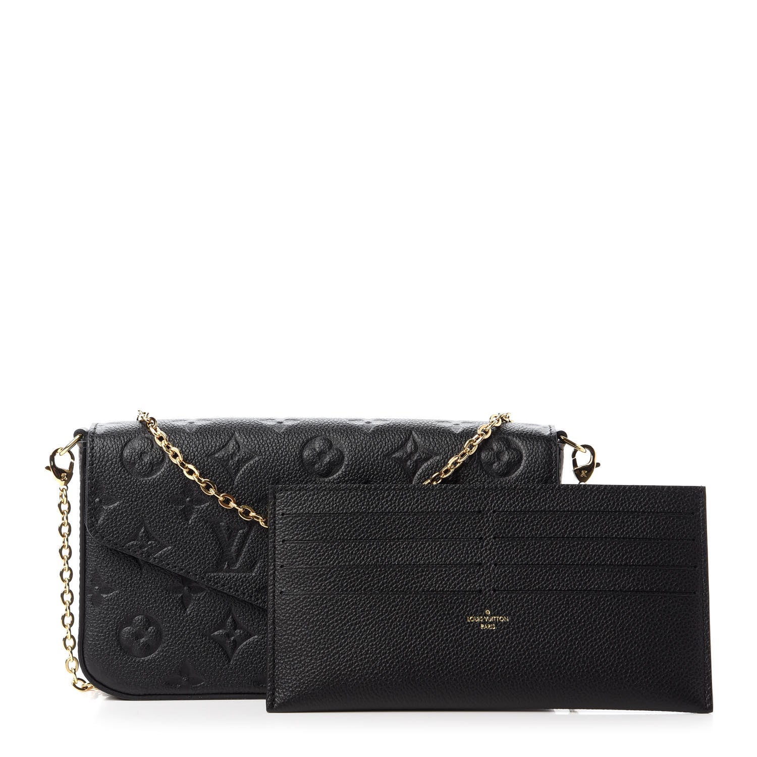 Louis Vuitton Empreinte Pochette Felicie Chain Wallet Black 11 of 11