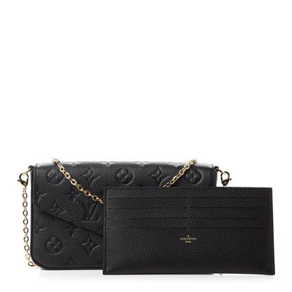 Louis Vuitton Empreinte Pochette Felicie Chain Wallet Black 11 of 11