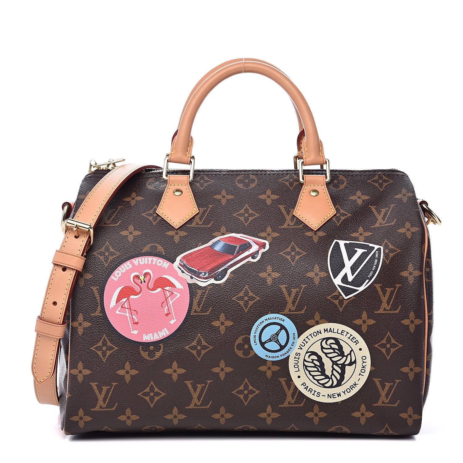 Louis Vuitton Monogram World Tour Speedy Bandouliere 30 1 of 10