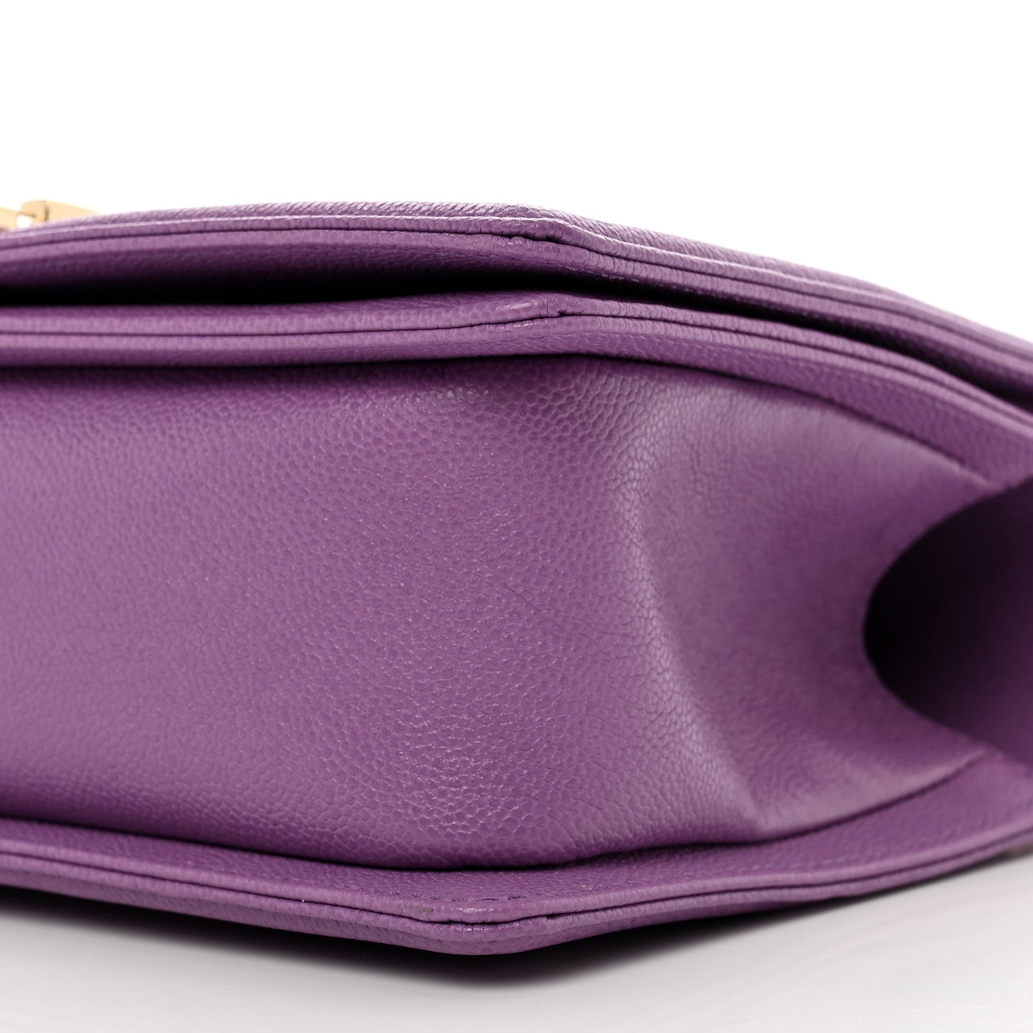 Chanel Caviar Chevron Quilted Medium Boy Flap Purple 9 of 9