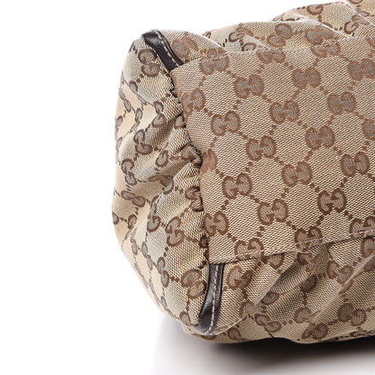 Gucci Monogram Large D Gold Hobo Dark Brown 8 of 9