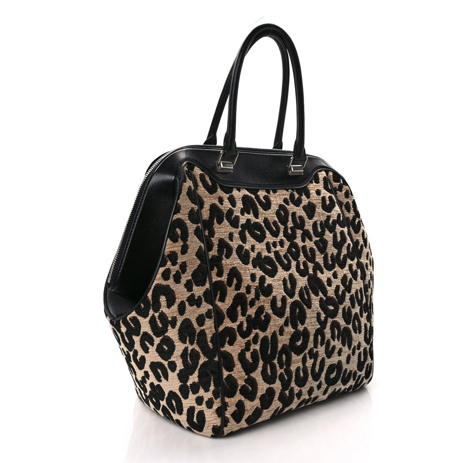 Louis Vuitton Jacquard Velvet Leopard Print Stephen Sprouse North South Bag Black 3 of 14