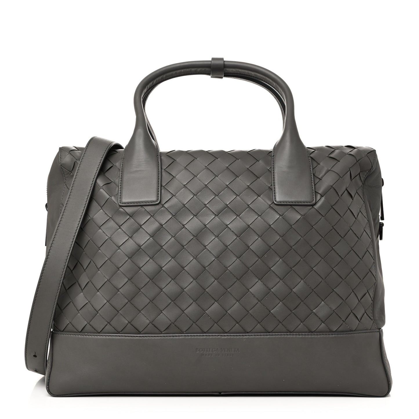 Nappa Intrecciato Briefcase Grey
